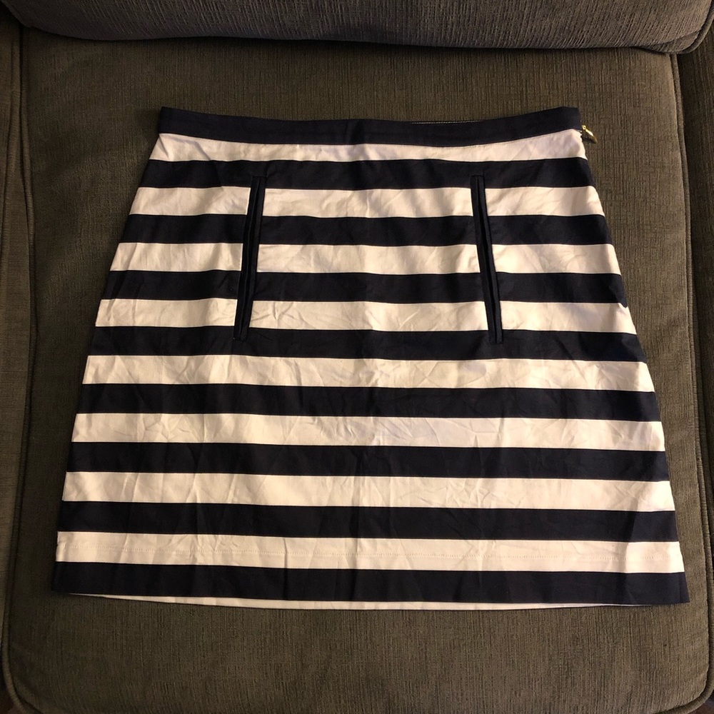 Draper James Navy and White Skirt